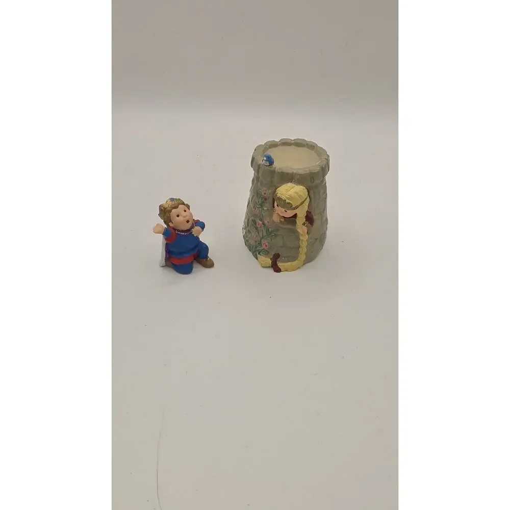 Vintage Hallmark Merry Miniatures Rapunzel 2 Piece Set 1998 Miniature Figurines